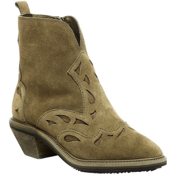 Kelsi Dagger NWOB Brooklyn Cliff Olive Green Western Style Bootie Size 6.5 - Picture 2 of 11